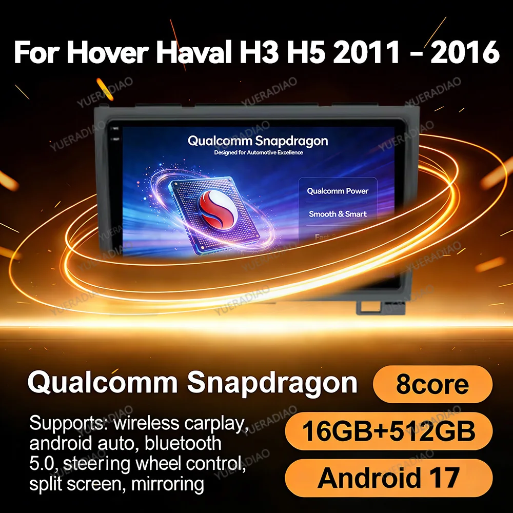 Android 17 Car Radio For Haval Hover Great Wall H5 H3 2011 - 2016 Multimedia Video Player Head Unit GPS NAVI 2DIN 4G WIFI BT