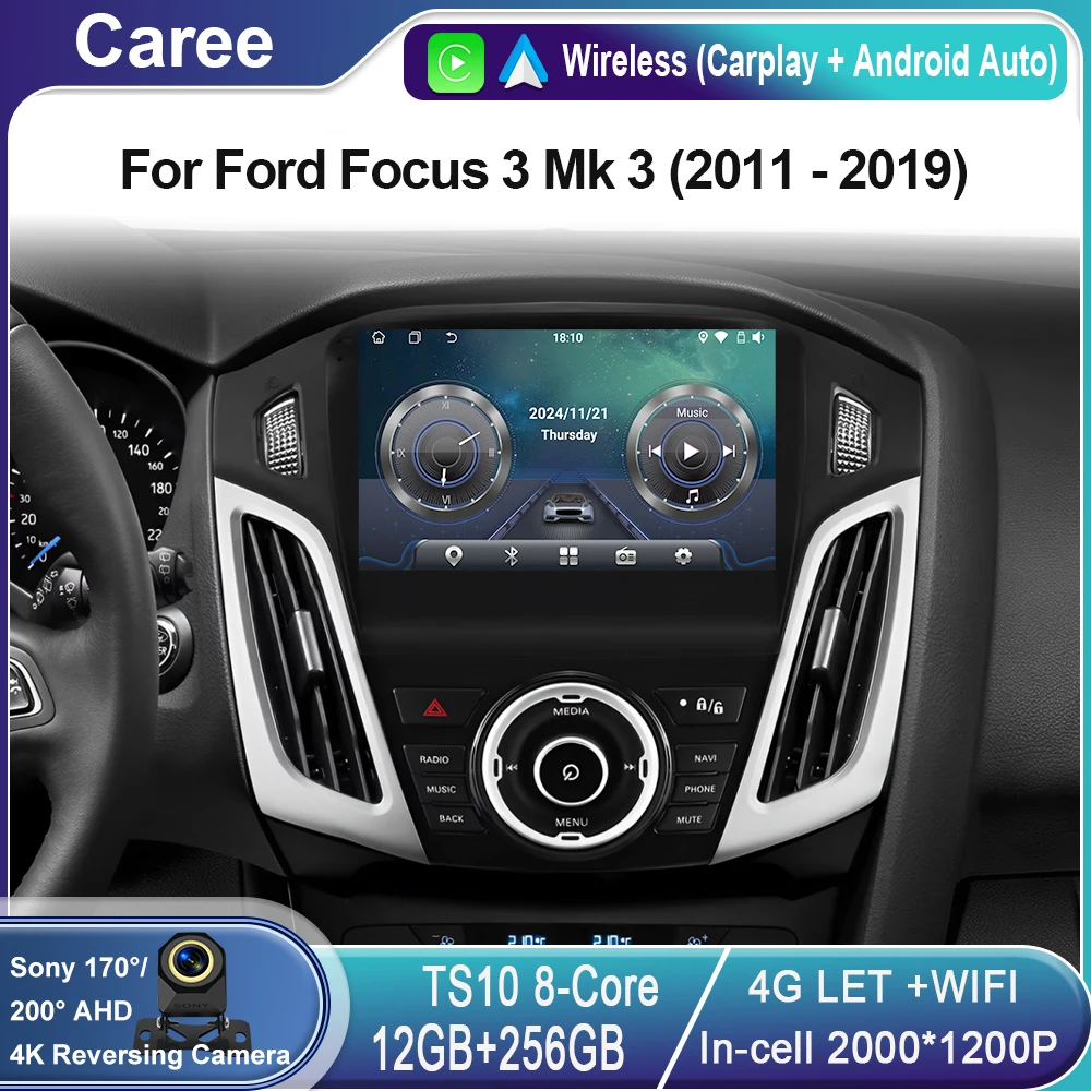 

Android 15 Multimedia Head Unit For Ford Focus 3 Mk 3 2011 2012 2013 2014 2015- 2019 Car Player GPS Stereo Navigation Auto Radio