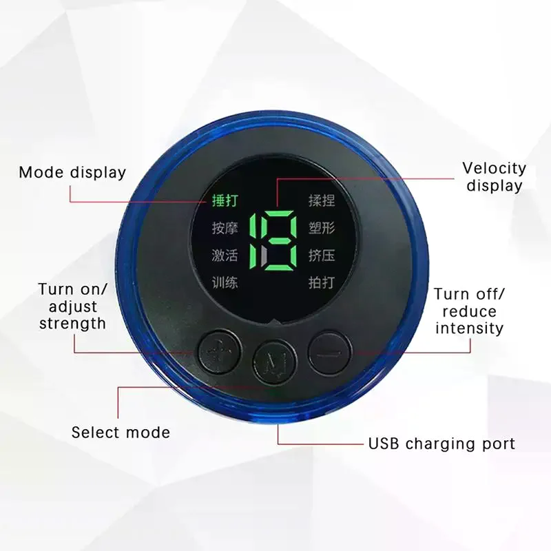 Portable EMS Neck Massager With 8 Modes And LCD Display Perfect For Neck Back Muscle Pain Relief Home Office Travel