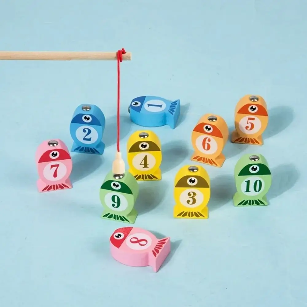 Ocean Fishing Magnetic Fishing Play set Figure Alphanumeric Cognition Fish Games Funny Cartoon Magnetic Fishing Toys
