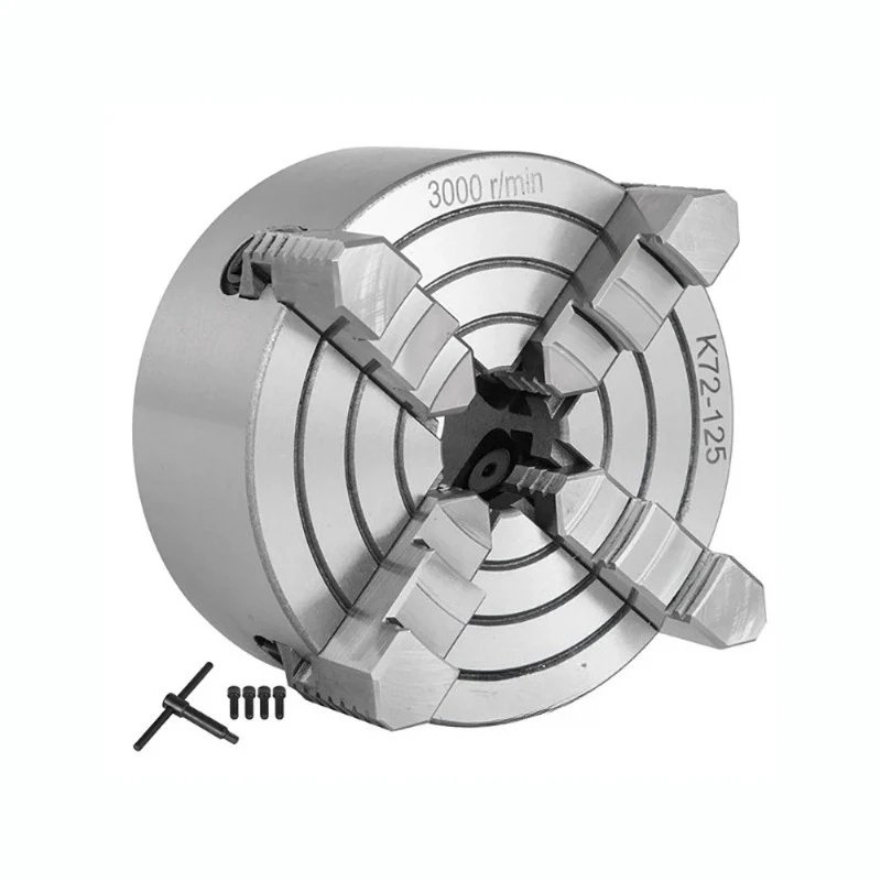 K72-125 FOUR-Jaw Independent Lathe Chuck 125MM Mini Manual Type Metal Scroll Chuck