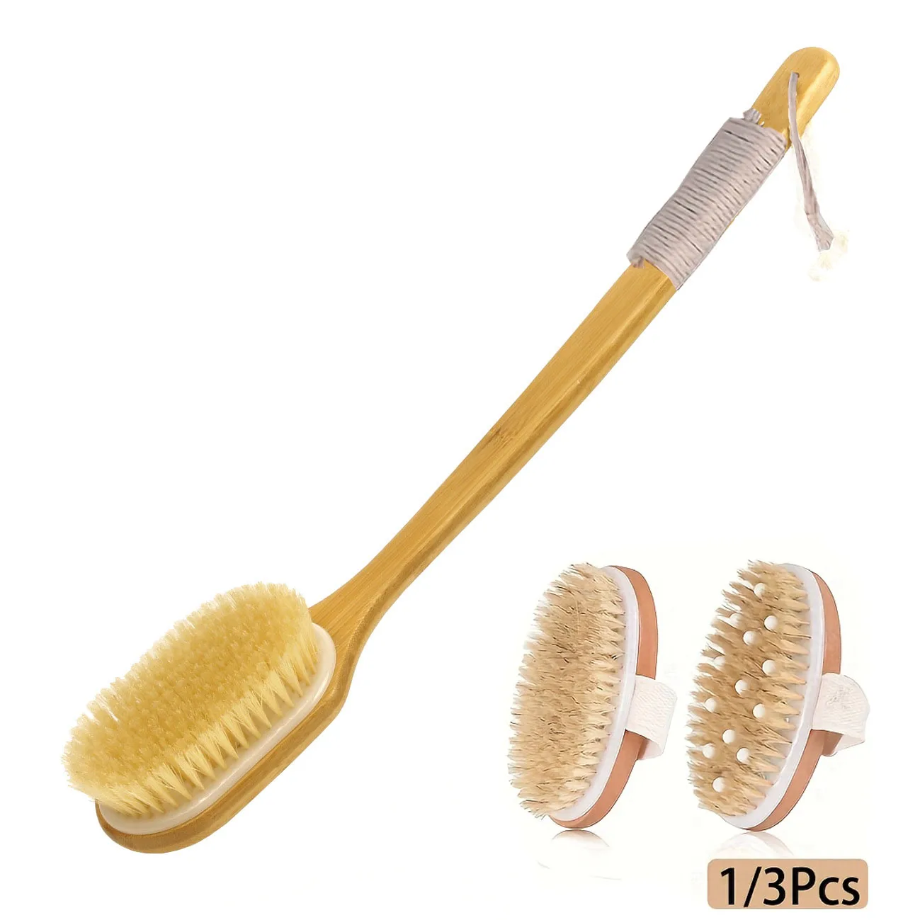 

Long Handled Hard Bristled Bath Brush, Soft Bristled Bath Scrub Brush, Curved Handle Massage Bath Brush, Cleaning Brush