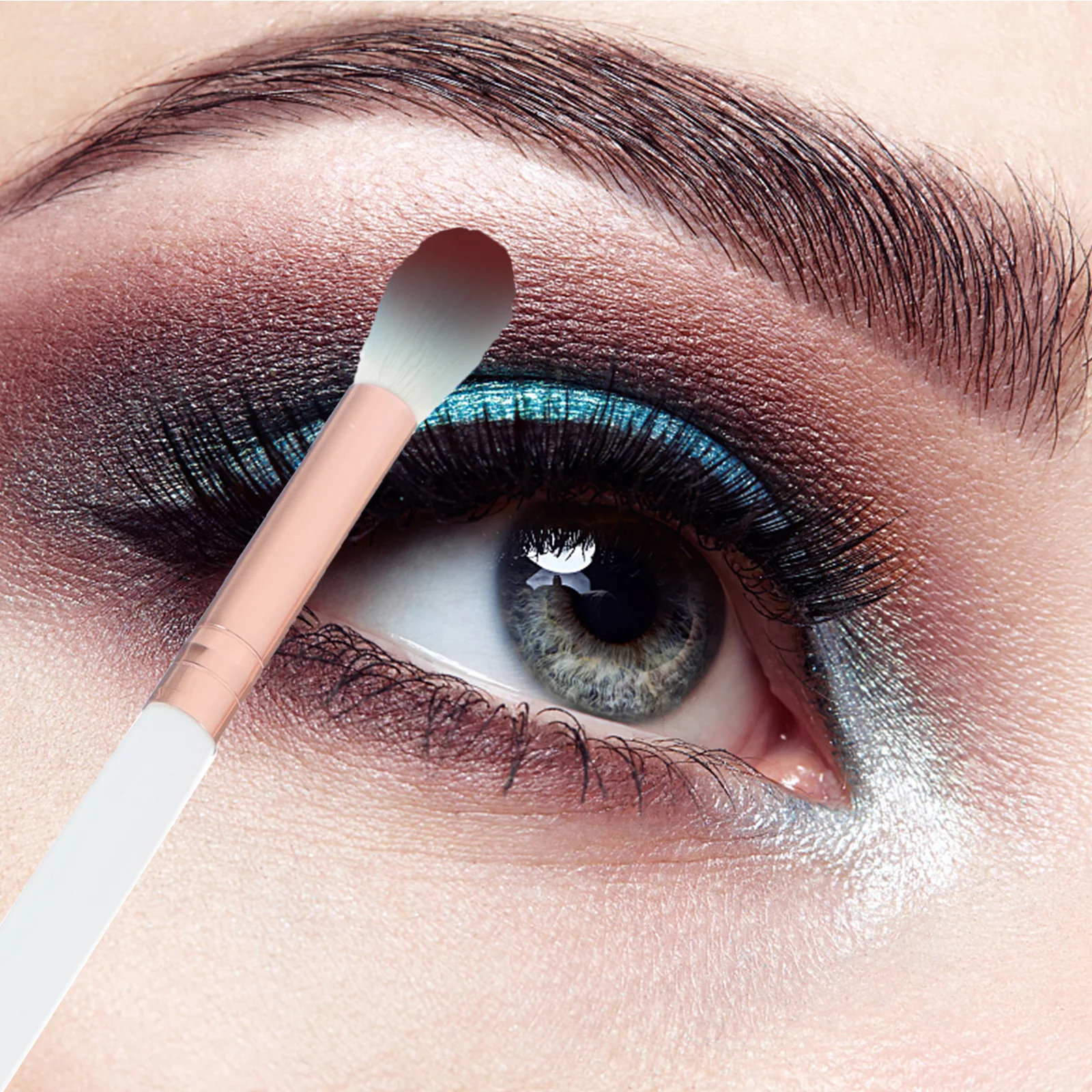 3 個のハート型アイシャドウブラシマルチセクションデザイン便利なアイシャドウアプリケーター家庭用アイシャドウブラシ