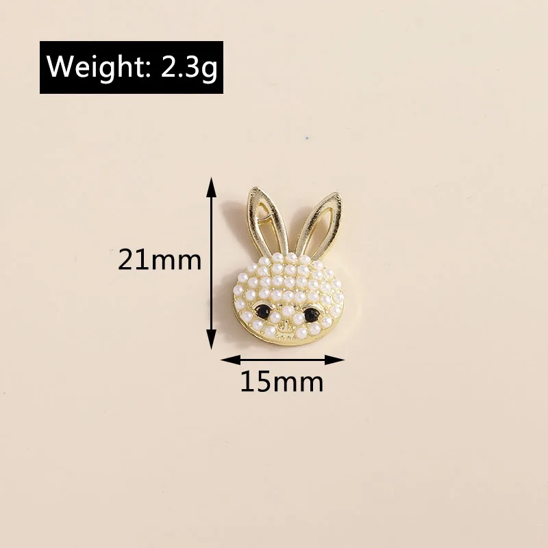 Leslie 4 stücke exquisite Kristall perle runde Hase Schmetterling Bowknot Charms für Ohrringe Halskette Armband DIY Schmuck Zubehör – Detail 19