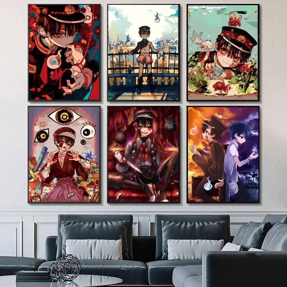 1PC Anime T-Toilet-bound H-Hanako-kun Posters Fancy Wall Sticker for Living Room Bar Decoration Wall Decor