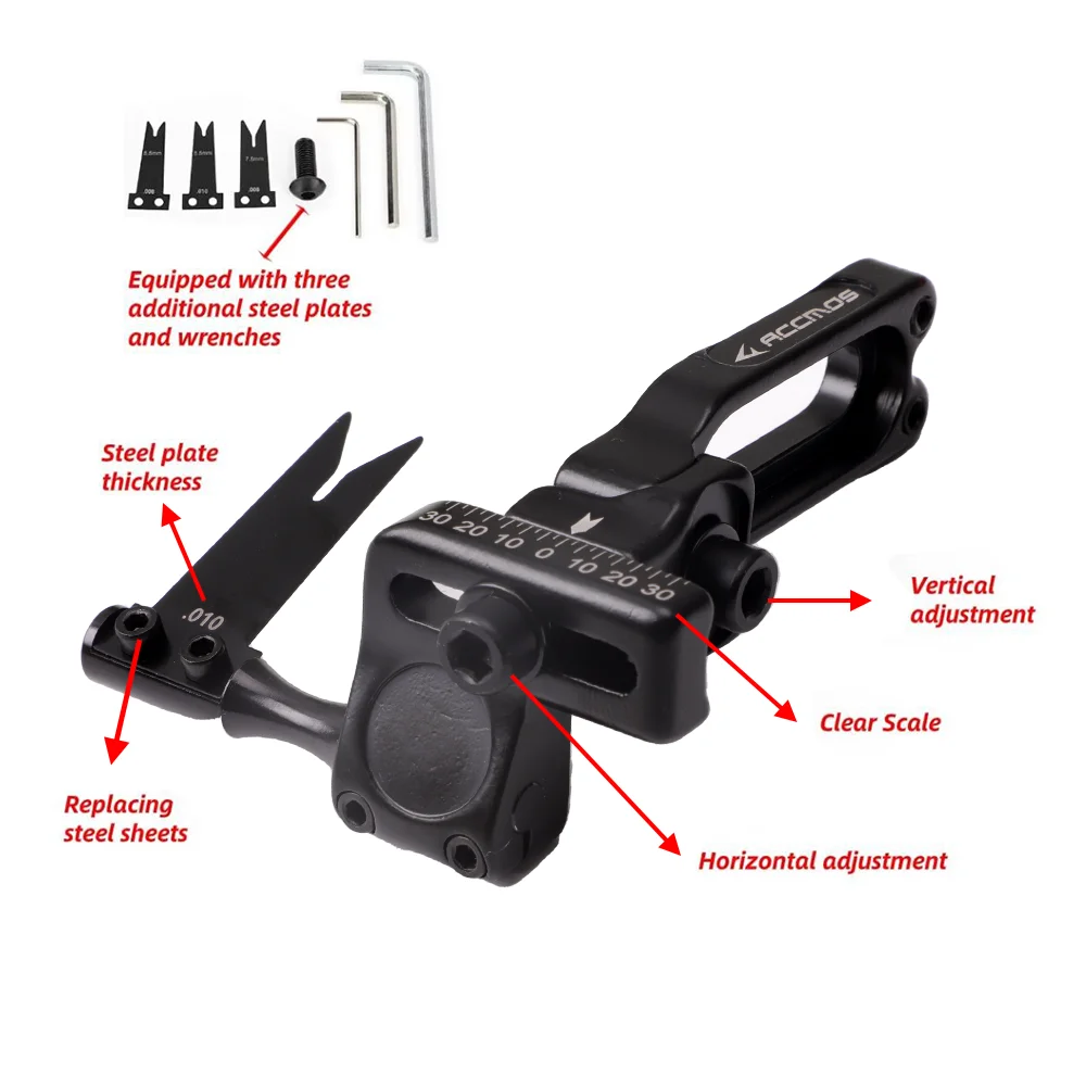 ACCMOS D5 regulowany opadający podpórka na strzałę z wymiennym ostrzem stalowym prawy łucznictwo związek łuk strzelanie akcesoria myśliwskie