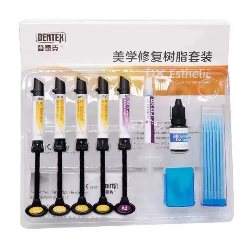 

Teeth Restoration Kit Porcelain Restoration Resin Universal Light Curing Resin Dental Adhesive Whitening Materials Lab Tools