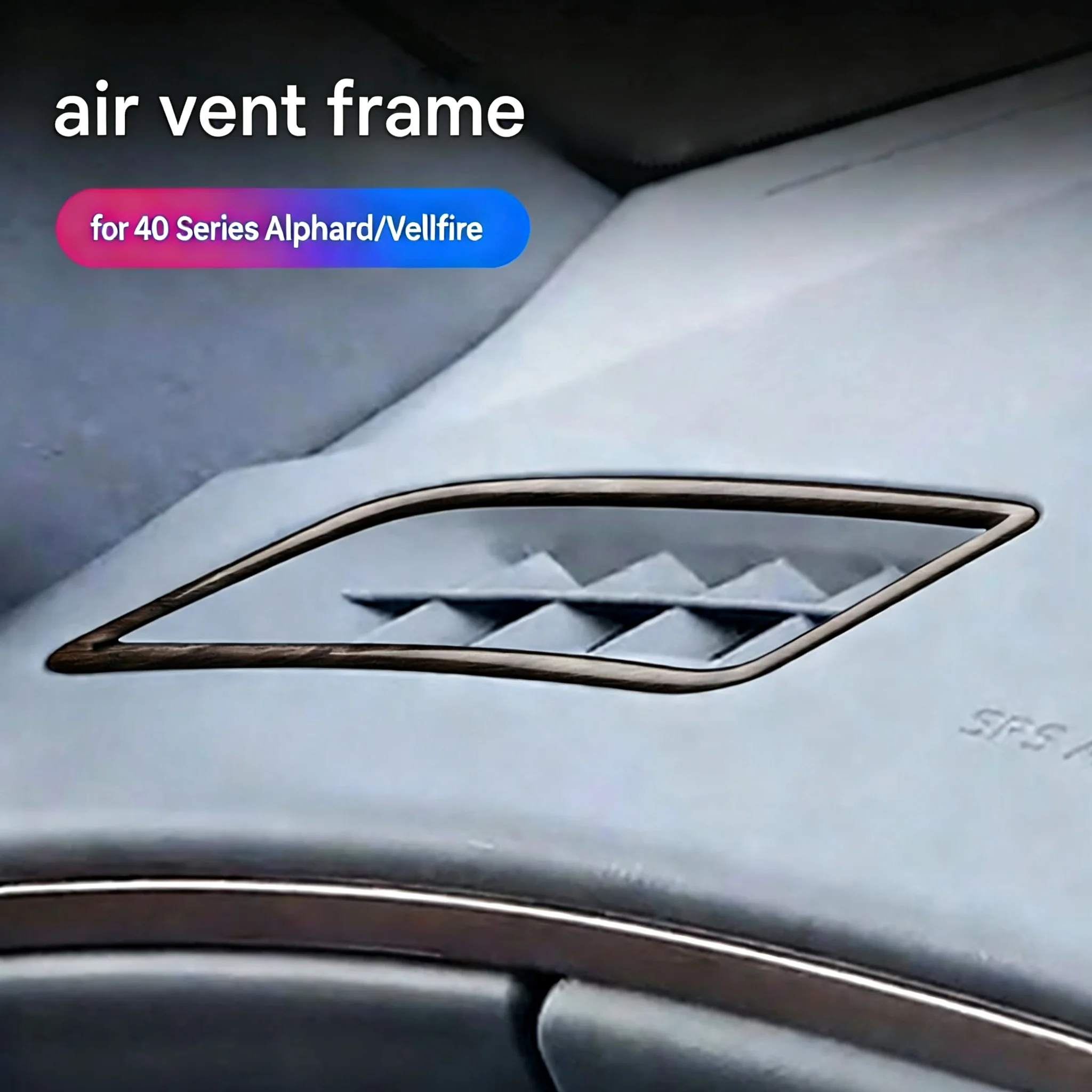 Car Air Vent Trim for Toyota Alphard Vellfire 40 Series ABS Wood Grain 2pcs LHD RHD Dashboard Outlet Frame Interior Decoration