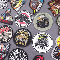 Off-Road/Jeep Car Badges Iron On Patches For Clothing Thermoadhesive Patches Fusible/Embroidery Patch Sewing Patch Adventure DIY