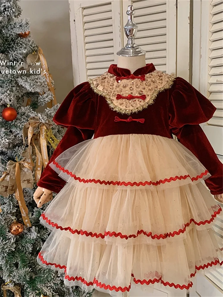 

Красная юбка-плиссе для девочек, новогодняя коллекция, для повседневной носки, зимняя, из других материалов