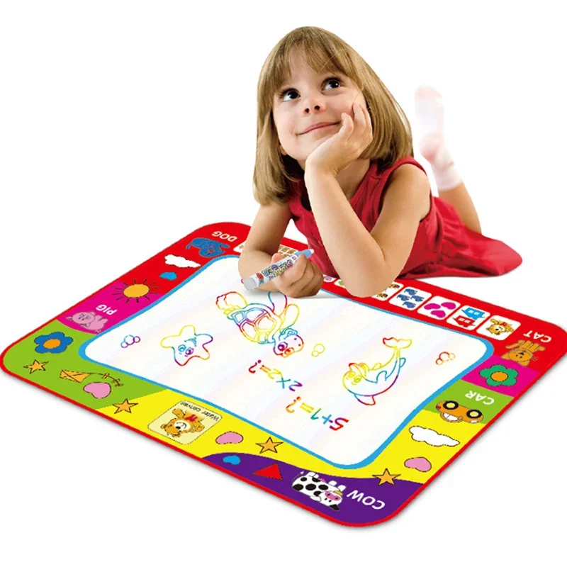 Safety Kids Painting Canvas with Magic Pen Portable Water Drawing Board Doodle Mat Playmat Early Education Toys Novelty Gifts