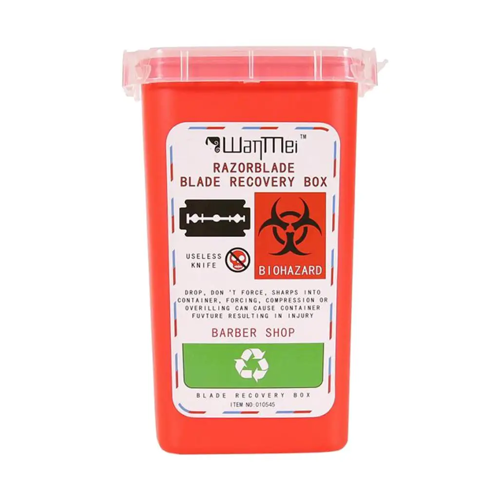 2-6pack Plastic Small Sharps Biohazard Needles Disposal Container Bin Red