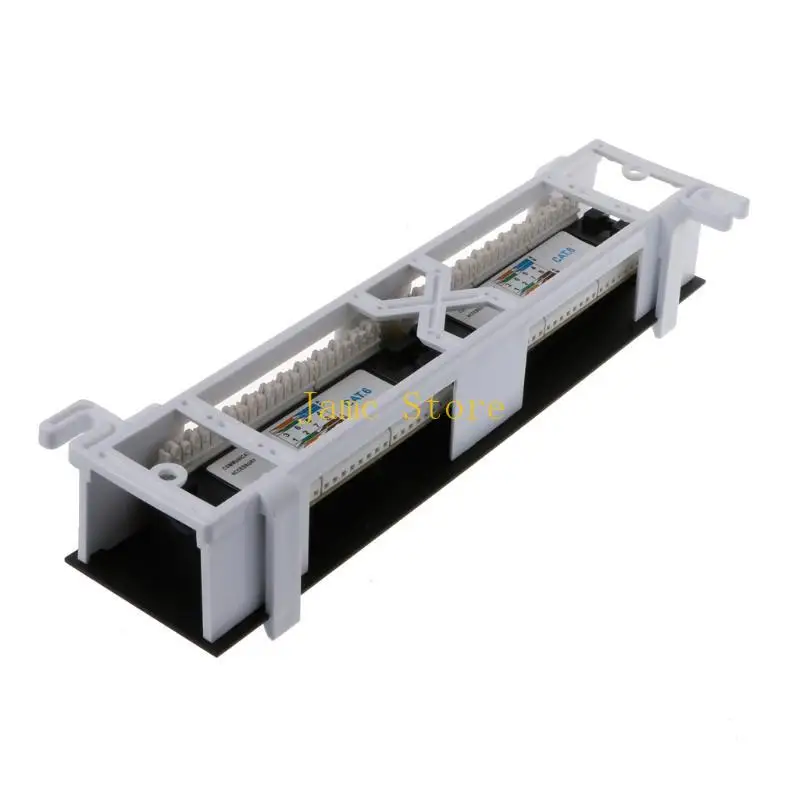 LX0B 12 Ports Patch Panel for Cat 6 Wall Mount and Rack Mount Space Saviing