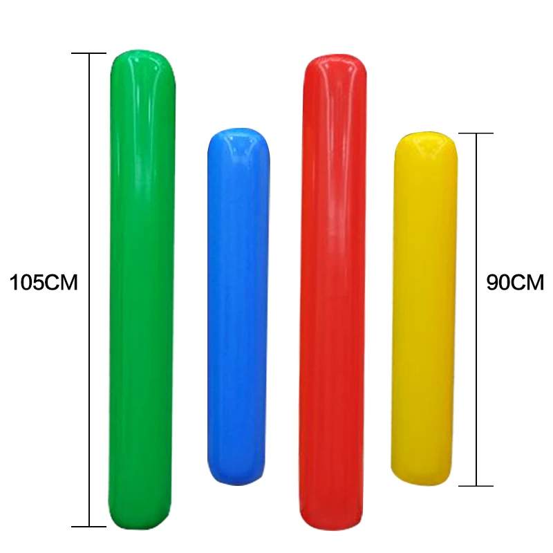 105cm Air Bar Of Rainbow Umbrella, 10PCS Inflatable Sticks For Kindergarten Outdoor Game Poke A Mole or Jump-Sack