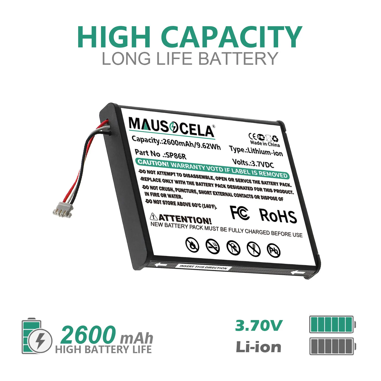 2600mAh Game Console Battery For Sony:4-451-971-01,SP86R,PS Vita 2007,PSV2000,PCH-2007,--+Toolkit--Li-ion--3.70V--2600mAh/9.62Wh