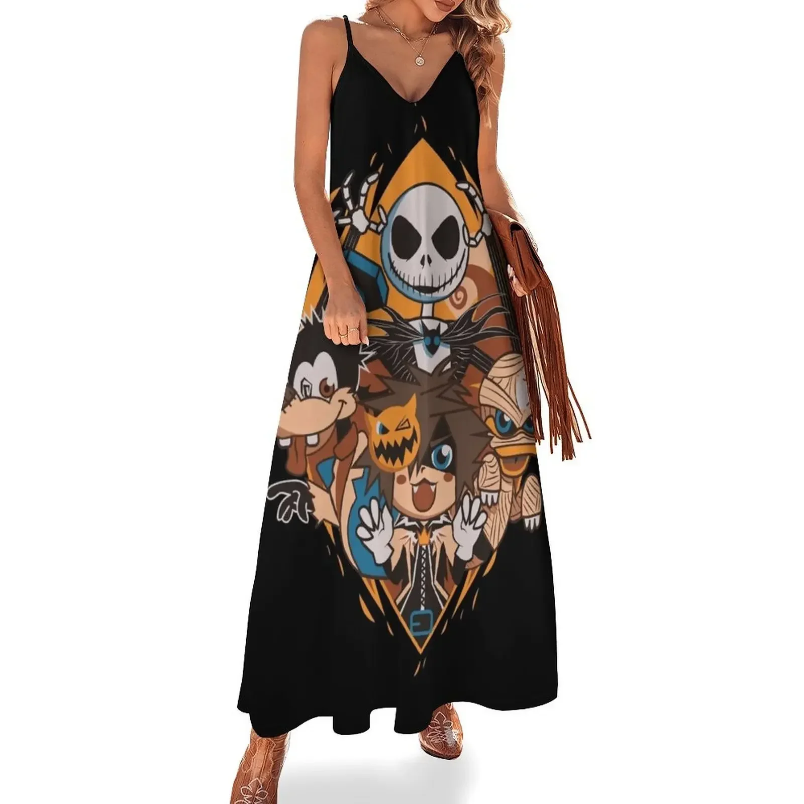 

This is Halloween Sleeveless Dress dresses for womens 2024 dress korean style Female dress Women's summer