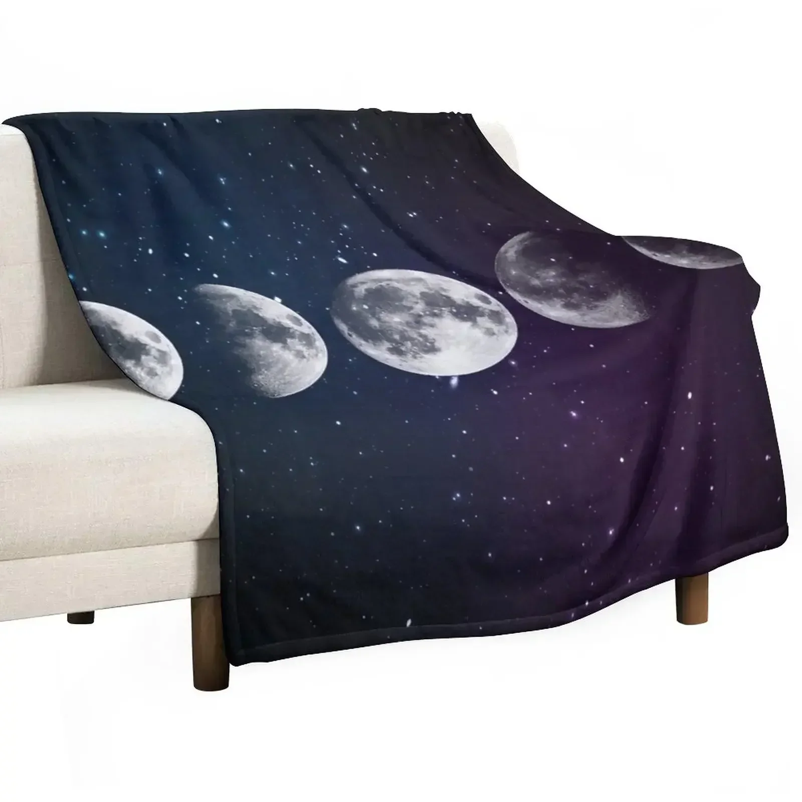 

Phases of the Moon Throw Blanket Picnic Travel Decorative Sofas Moving Blankets