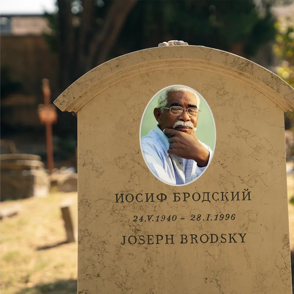 Targa commemorativa personalizzata 2D piatta (non 3D) da 1 pezzo, impermeabile per esterni, con foto, per cimitero, regalo per il Giorno della Memoria