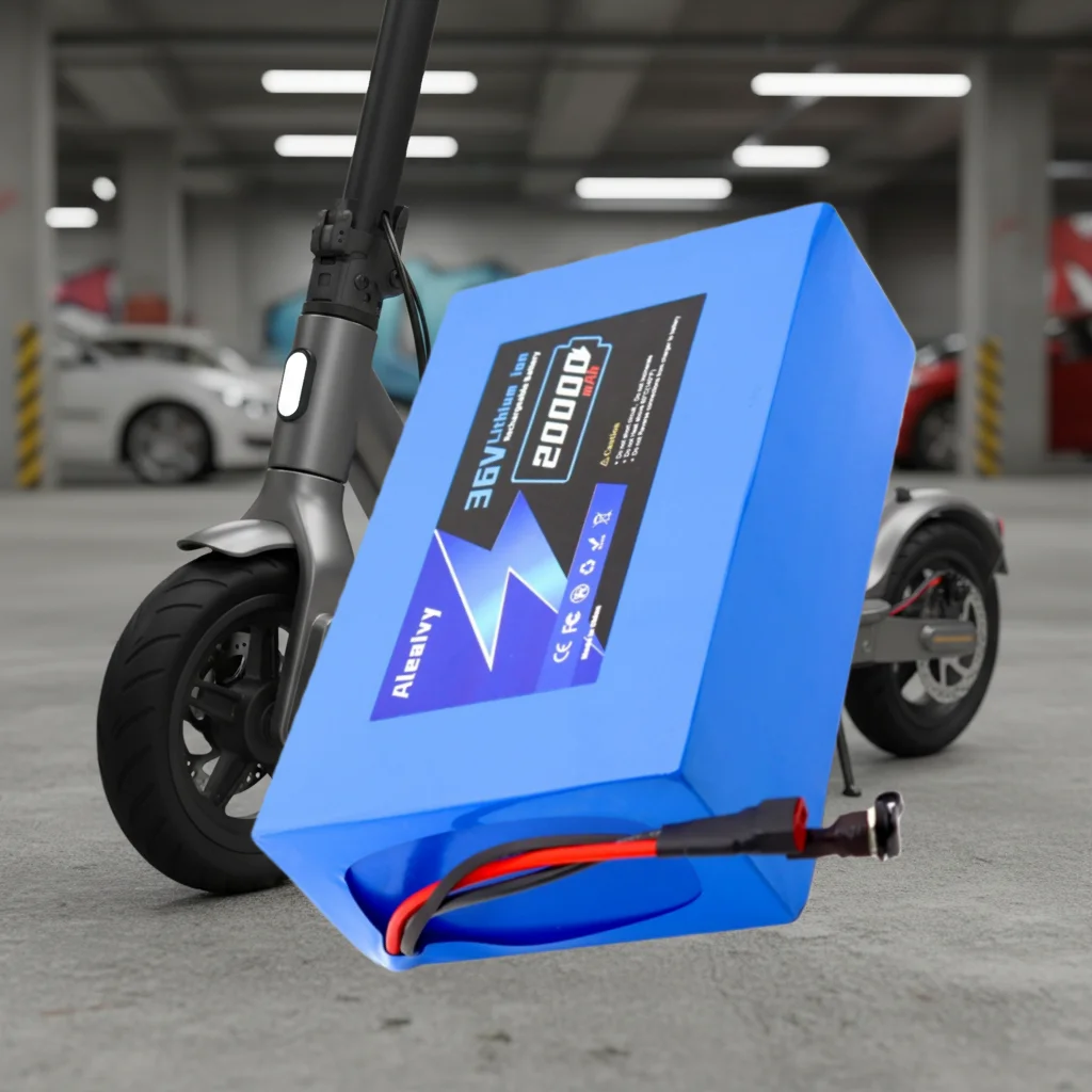 Aleaivy 48 V 20 Ah 16 Ah 10 Ah 18650 Lithium-Akku, integriertes intelligentes BMS für 500–1800 W elektrische Maschinen mit Ladegerät