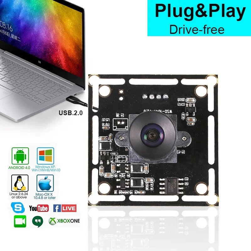 No Distortion Global Shutter Color Imaging Human Motion Tracking High Speed 1MP CMOS USB Camera Module