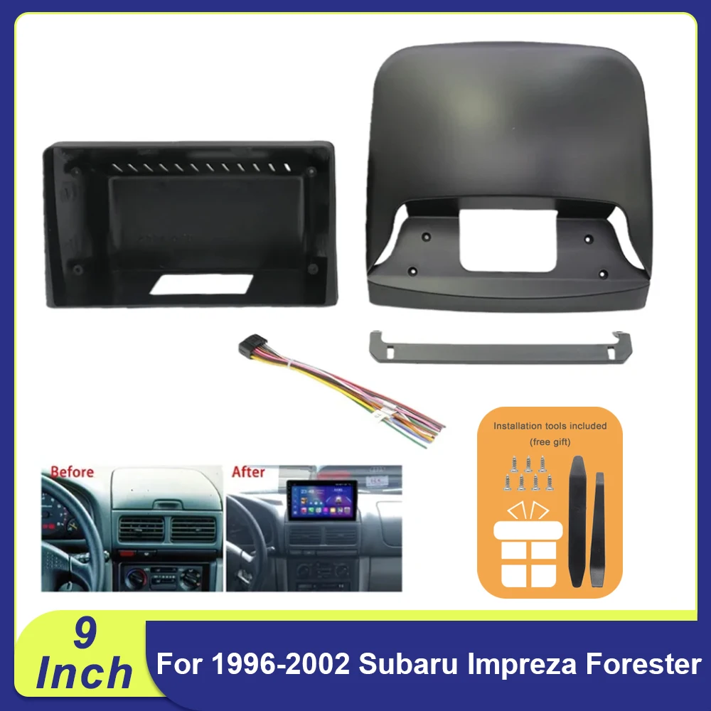 

9 inch 22.86cm Car Frame Fascia Adapter For 1996-2002 Subaru Impreza Forester Android Radio Dash Fitting Panel Kit