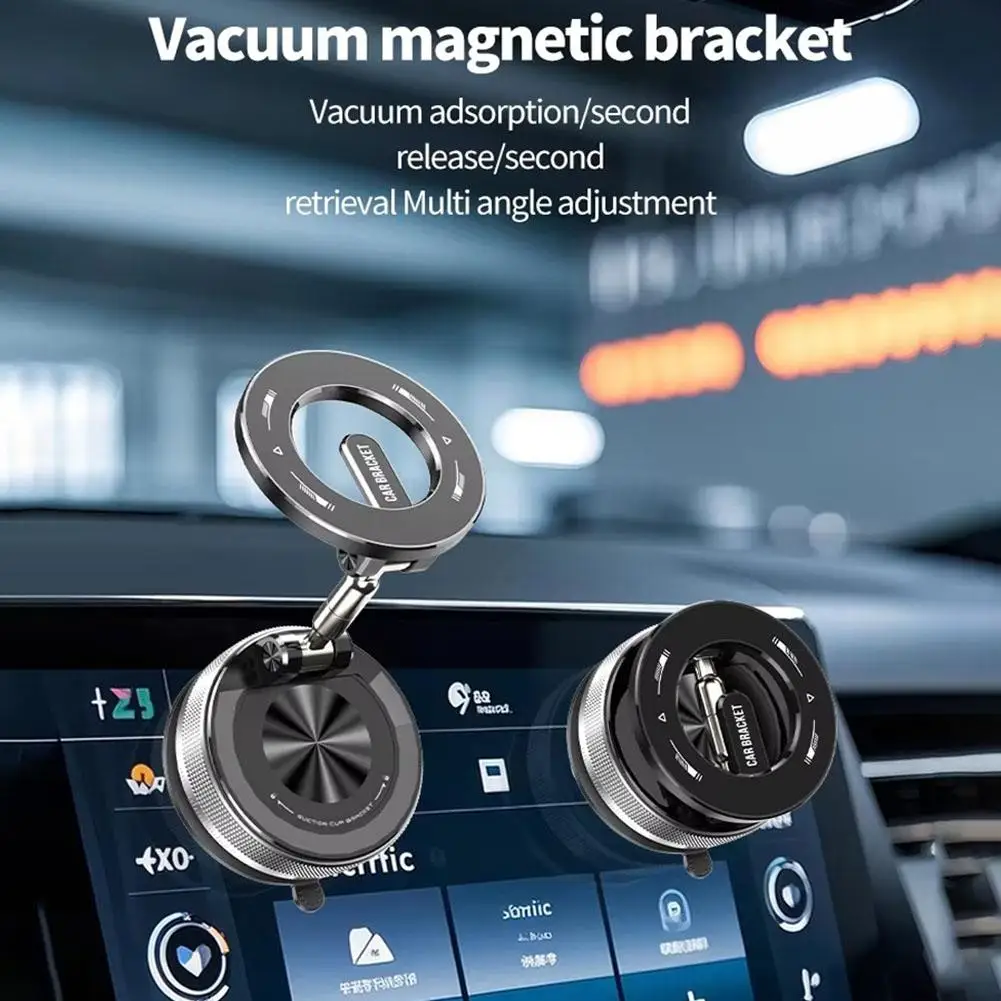 Strong Magnetic Vacuum Adsorption Car Phone Holder 360 ° Rotation Foldable Portable Phone Holder