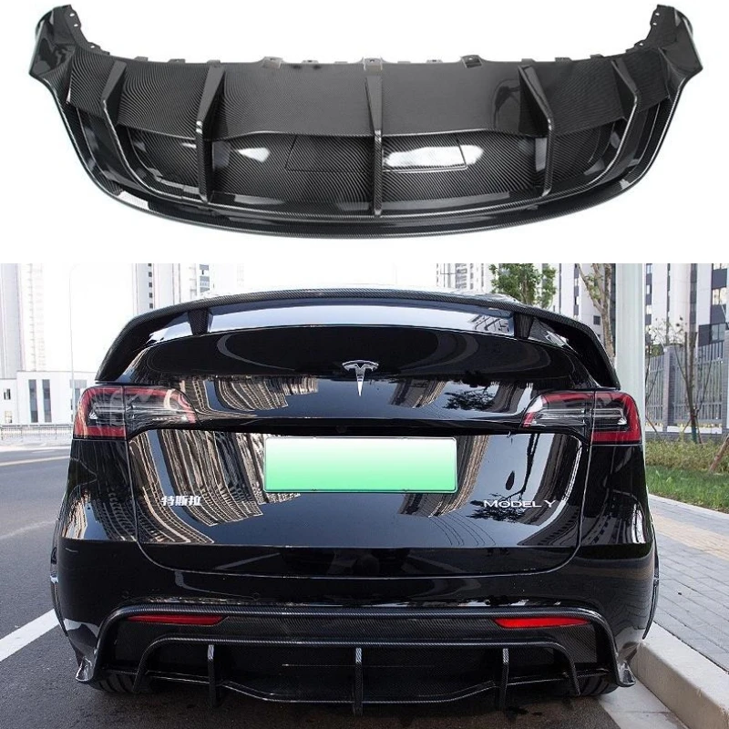 

For Tesla Model Y 2021- 2023 Enveloping Modified Accessories Rear Spoiler Diffuser Rear Posterior Lip Spoiler