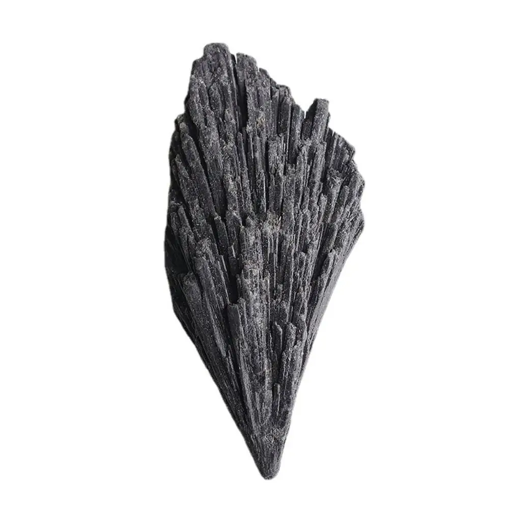 Black Tourmaline Fan-shaped Black Tourmaline Natural Crafts Funny Natural Rough Stone Collection Raw Stone Ornament Energy
