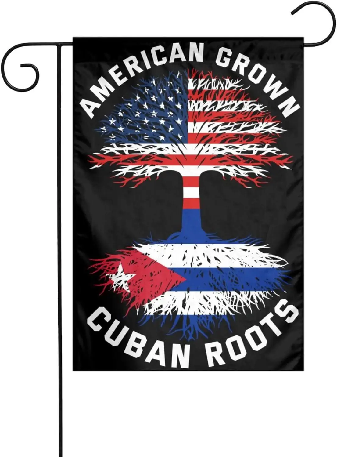 American Grown With Cuban Roots Cuba Flag Double Sided 12 X 18 Inch Yard Flag, Small Garden Flags For Outside, For Outdoor H PPZ