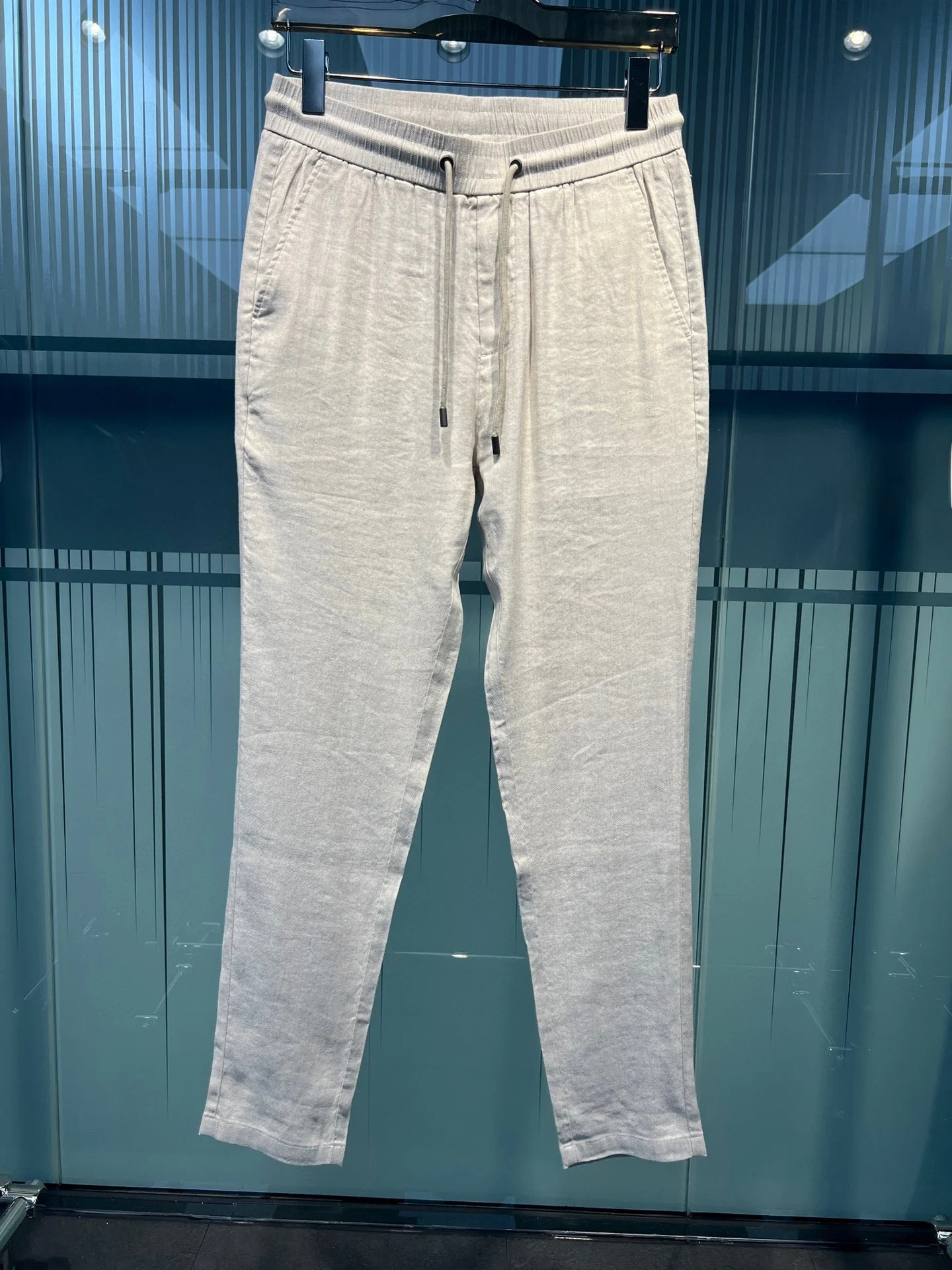 

Men's Summer New Linen Fabric Breathable Comfortable Faion Busin Casual Pants Straight Leg Lightweight Color