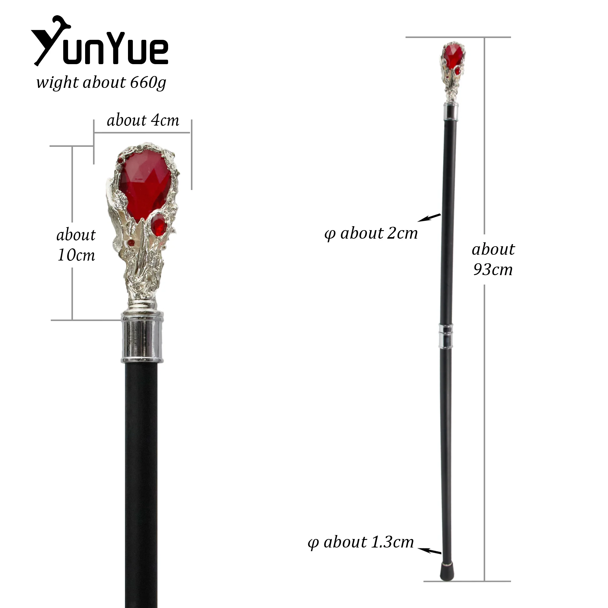 ไม้เท้าหรูหราสีขาวแดงประดับเพช - Trekking Poles บทวิจารณ์และราคา
