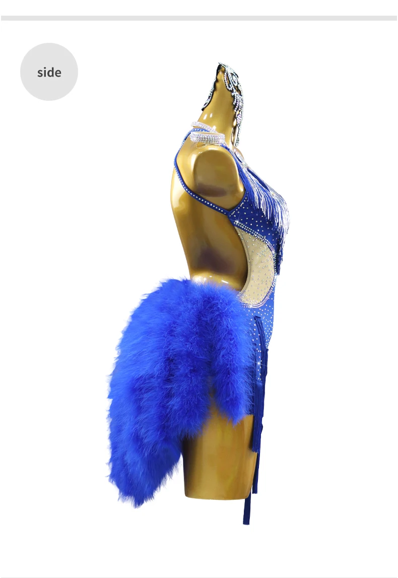 Lateinamerikanisches Tanzkostüm für Mädchen 2026 Cheerleader Karneval Damen Wettbewerb Performance Übungskleidung Eleganter Samba-Anzug – Detail 9