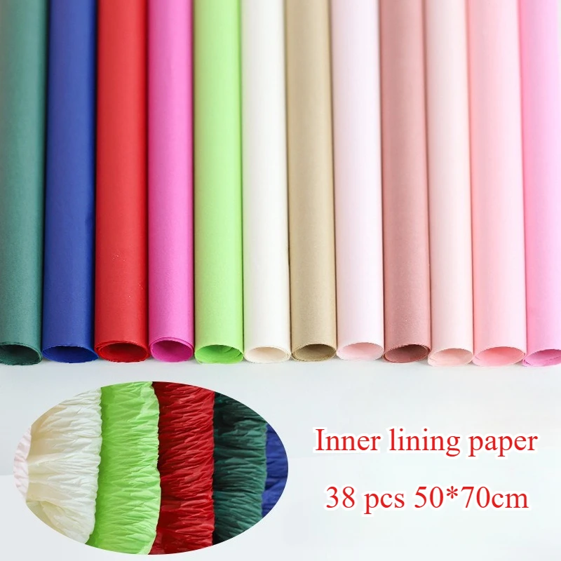 

38 шт. 50*70 см Декоративная бумага «Снежная груша» для упаковки цветов, для цветочных магазинов, для выпечки, для свадеб, мягкая, разноцветная