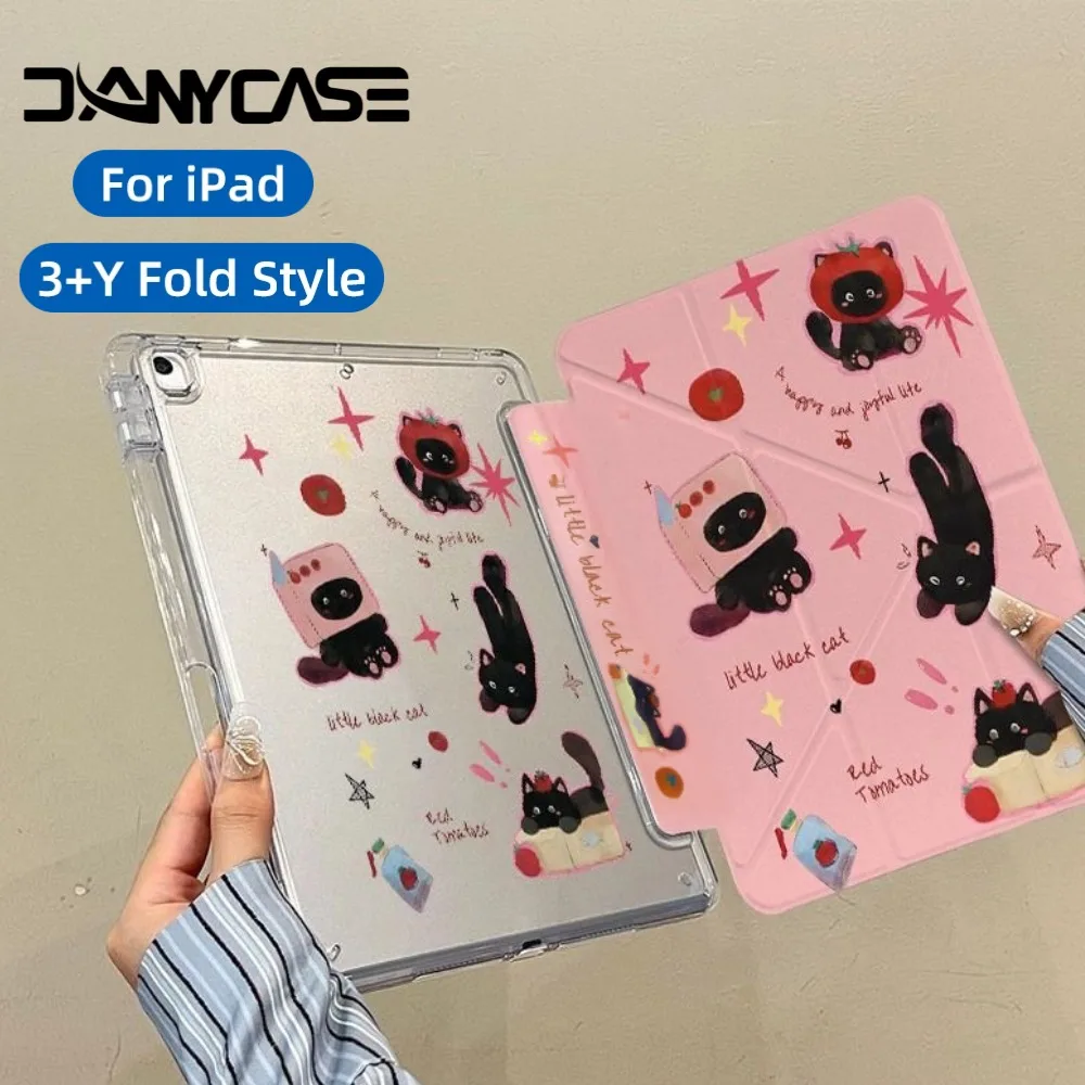 Funda para iPad A16, Air 11 M3 M2 M4 2026, para iPad Air 4 5 2018-2022 Pro 11, Funda iPad A16 11ª 10ª Generación, Antigolpes, Plegable 3+Y