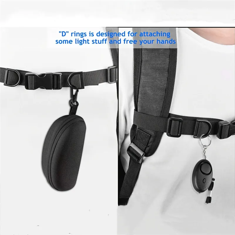 Rucksack-Brustgurt, robuster, verstellbarer Rucksack-Brustgurt mit Schnellverschluss-Schnalle und D-Ring-Haken für verschiedene Rucksäcke – Detail 7
