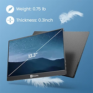 Super Slim 13.3 Inch PC Triple 2K Portable Screen Laptop LCD LED Extension Gaming Display Monitor with USB Type C