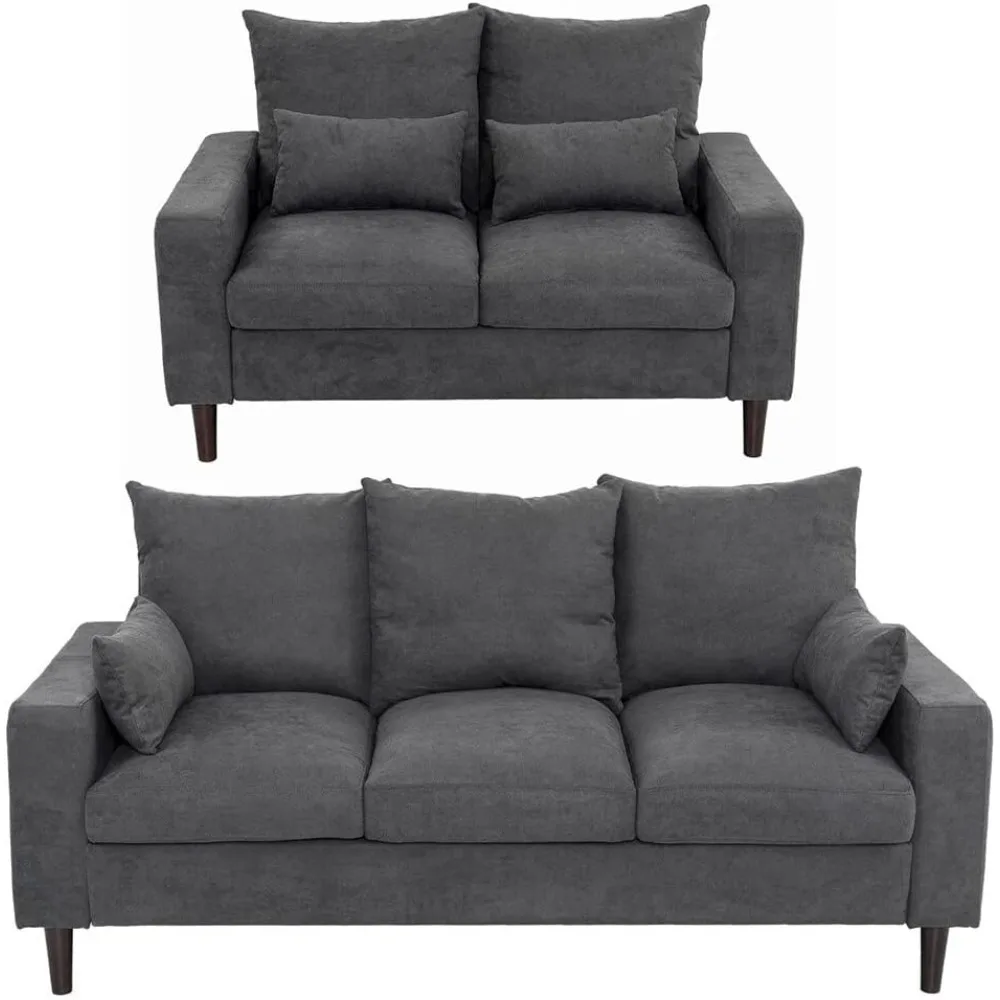 

Sofa Sets for Living Room 2 Seater & 3 Seater Fabric Corner Sofa Living Room Suite Set Grey Sectionals Couch Sofy Do Salon Sofas