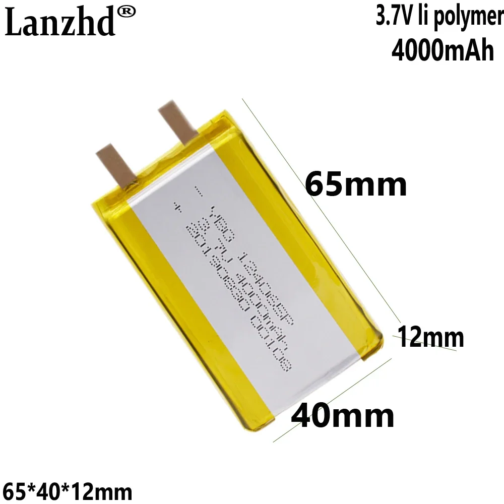 

3.7V lithium battery Wholesale polymer li battery 4000mAh For beauty device model aircraft battery 124065