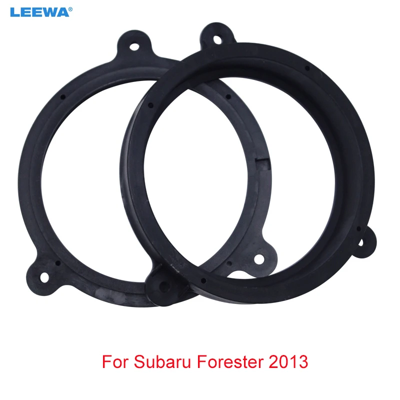 

LEEWA 6.5" Car Speaker Spacer Solid Modified Rings Kit for Subaru Forester Rear Door Audio Pad Mat Adapter