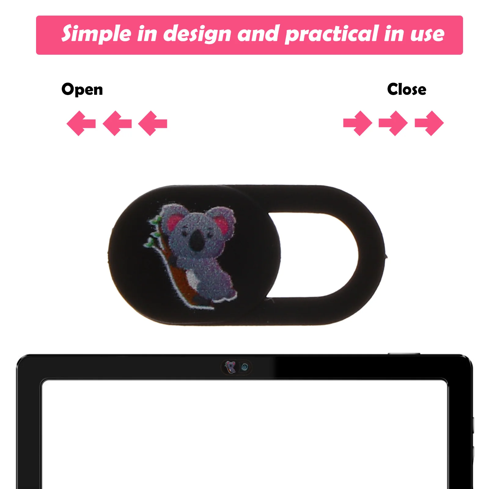 

3 Pcs Privacy Cover Camera Webcam Covers The Slide Laptop Environmental Protection Material Plastic Case Cute for Hide