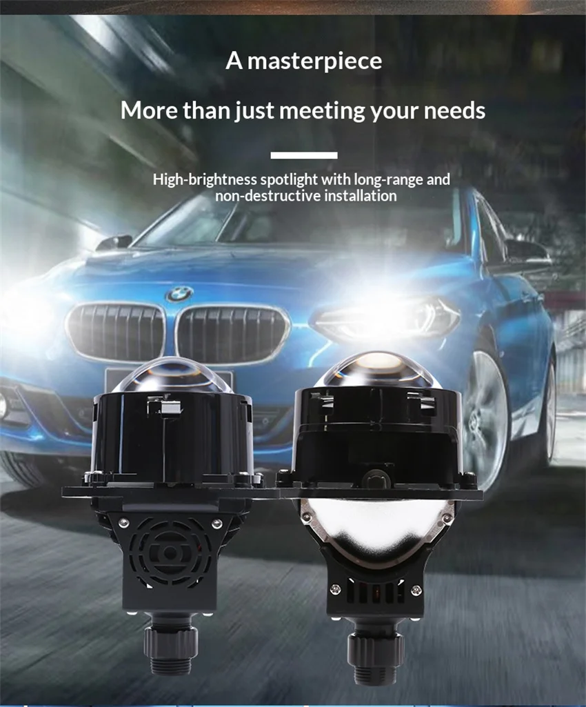 LED Projector Lenses 3 Inch Suitable for K5 Headlight Hella 3R G5 6000K Auto Lamp Car Lights Retrofit Kits Hyperboloid Lens