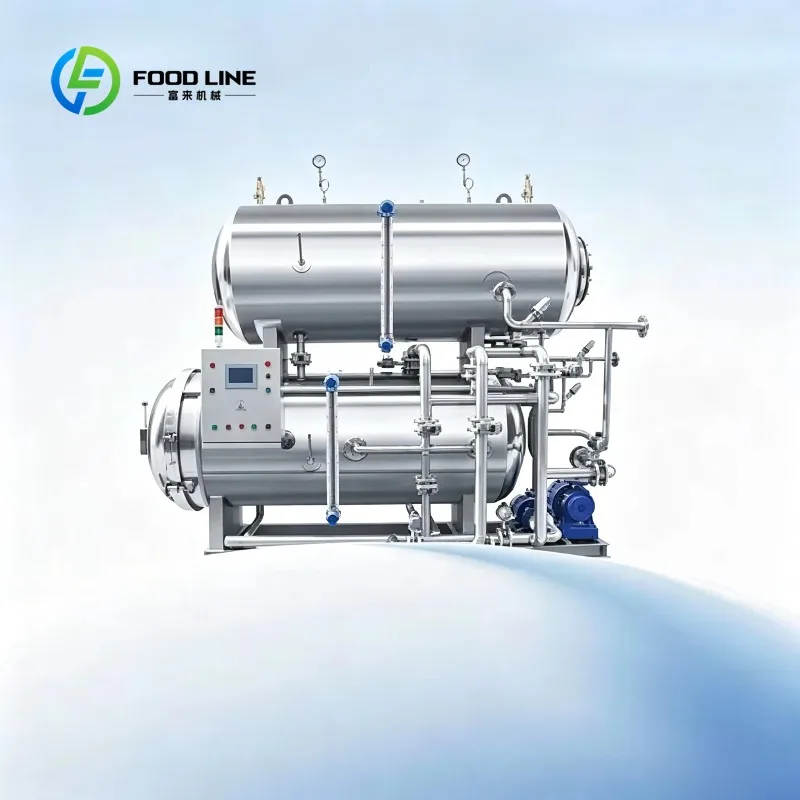 Custom Made  High Pressure Canned Food Meat Autoclave Sterilize Machine Steam Water Spray Pilot Retort
