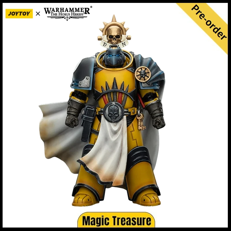 

【Pre-sale】JOYTOY Warhammer 40K Imperial Fists Librarian Consul with Force Axeand BoltPistol 1/18 Action Figure Toy
