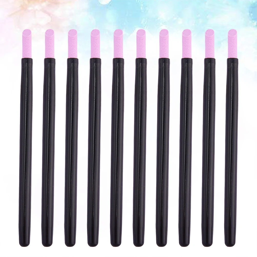 

10Pcs Nail Polished Pen Professional Manicure Quartz Tool for Nail Art Cuticle Pusher and Skin Exfoliation Reusable Salon Home