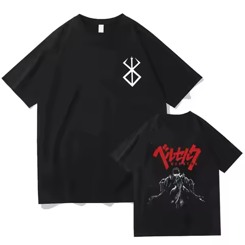 Berserk T-shirt Guts Funny T-shirt Men Cool Manga_y