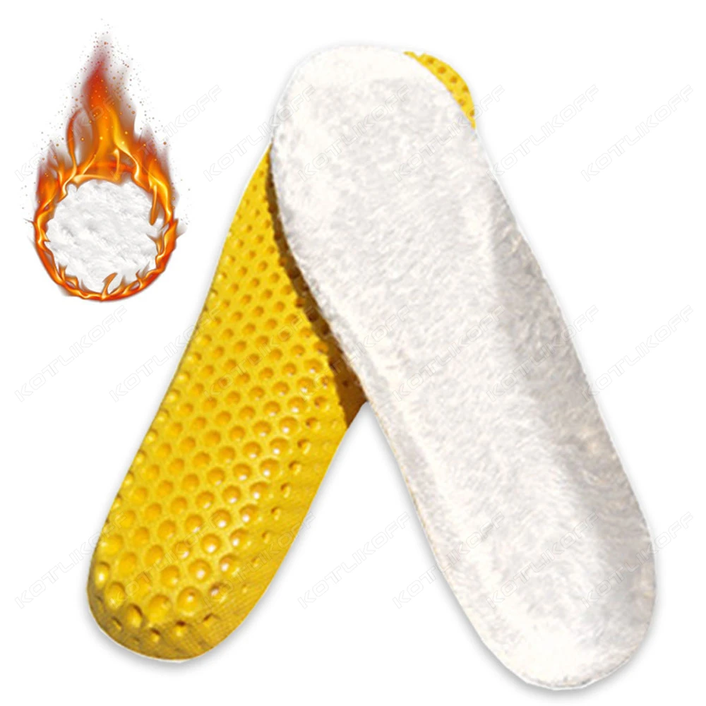 Winter Warmth Insoles Plush Self Heated Thermal Warm Shoes Pad Winter Thickened Anti-bacterial Anti-odor Soft Feet Insoles