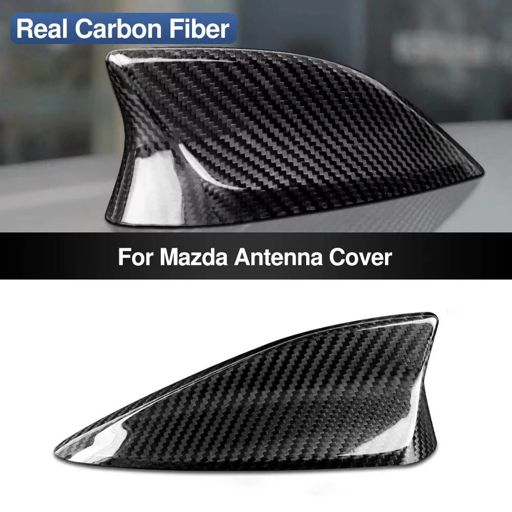 

Hard carbon fiber Roof Shark Fin Antenna Cover Aerials Trim For Mazda Axela 2014 2015-2019 Car Exterior Decoration Accessories