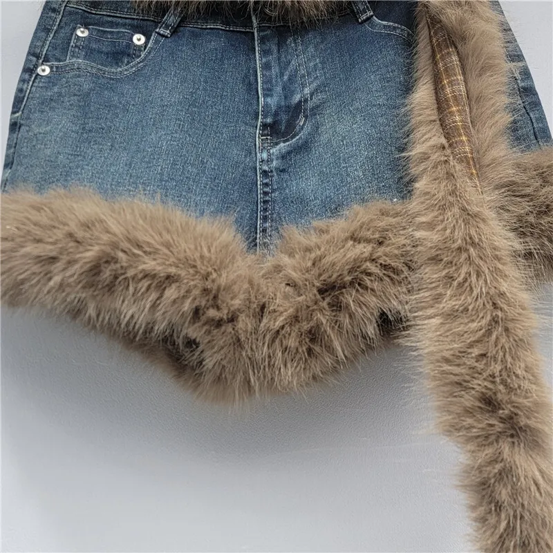 ANJY 2025 Herfst Nieuwe Vrouwen Amerikaanse Stijl Niche Hot Girl Chic Ins Shorts Ins Trendy Afslanken Tij Gewassen Verzwakte Zoom Jeans A15872