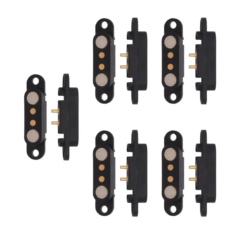 LXYB18B 5Pair 2Pin Magnetic Pogo Pin Connector Male Female Spacing 2.5Mm 1.5A Waterproof Connector For Power Bank Car Charging D