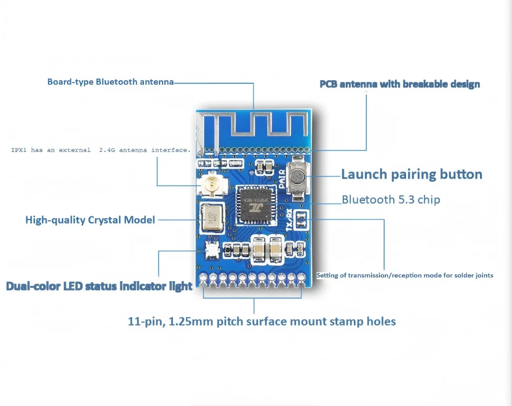 Bluetooth module 5.3 Audio transmitter module Stereo GFSK transceiver Earphone board Wireless speaker KCX_ BT_ EMITTER 5